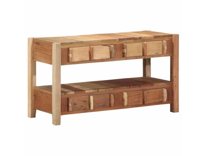 KGFHERENB TV-Schrank Massivholz 83x33x46 cm Fernsehtisch Braun Vier geräumige Schubladen bieten ordentlichen Stauraum im heimischen Wohnbereich oder Flur für Medien und Zubehör.