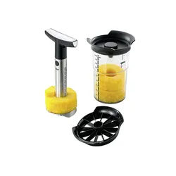 GEFU Ananasschneider PROFESSIONAL PLUS, inkl. Stückchenschneider und Aufbewahrun...