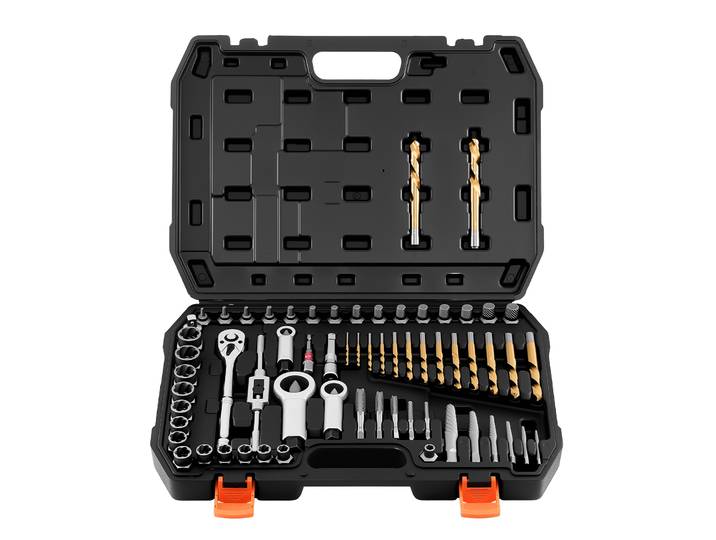 Vevor Kit Extracteur De Vis Cassee 63pcs\, Outils Deextraction De Vis Abimee Avec Coffret\, Pour Ecrous Arrondis Reparation Domicile Atelier\, Avec Casse-ecrous\, Tarauds\, Forets\, Cles Et Adaptateurs