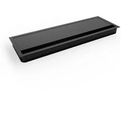 TecLines, Kabelschutz + Kabelführung, TKD015B Kabeldurchführung 120x360 mm mit Soft Close, schwarz (Kabeldurchlass, 36 cm)