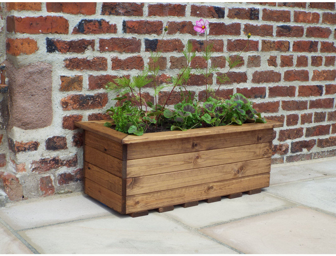 Union Rustic Sotion Handmade Wood Planter Box Brown 33cm H x 83cm W x 83cm