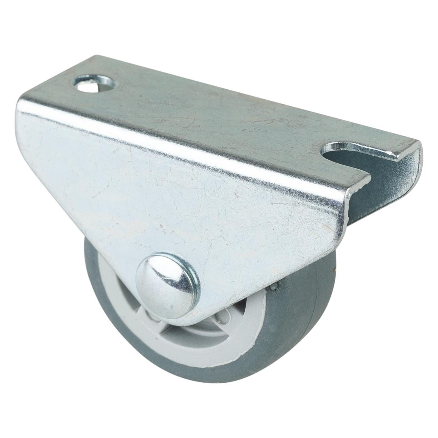 BS Rollen Kastenrolle Rad-Ø 30 mm Tragfähigkeit 35 kg Material Rolle Gummi mit Anschraubplatte (E51.030)