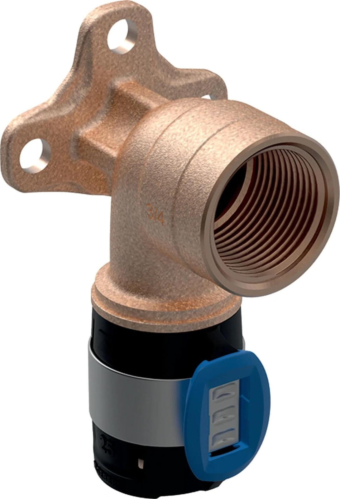 Geberit FlowFit aansluitbocht Rg+ d20-Rp1/2 L3.6 ÜA