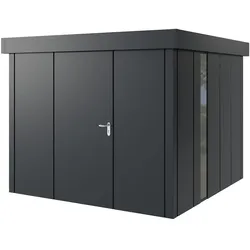 Hörmann Metall-Gerätehaus "Juno" mit Flachdach, JFD10 - Design, 262 x 262 cm (B x T),anthrazit,