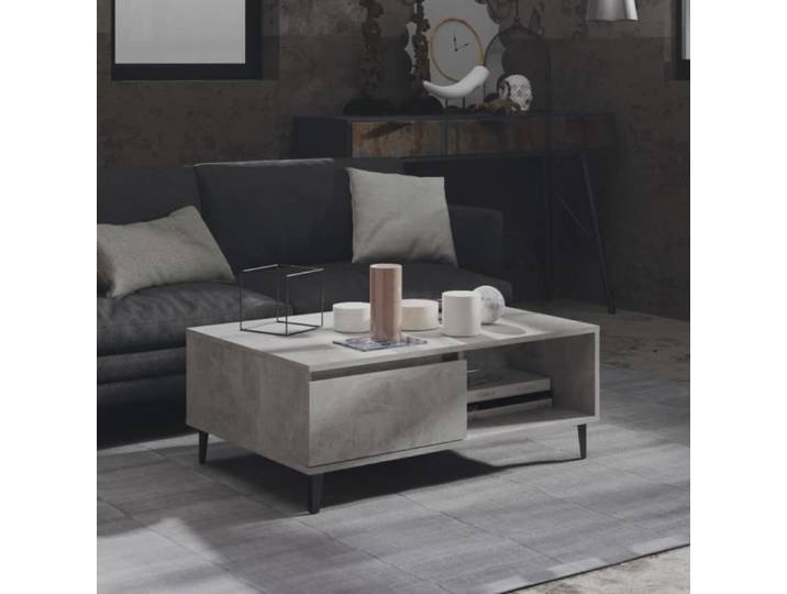 Table basse - AKOZON - Gris béton - Rectangulaire - Contemporain - Design