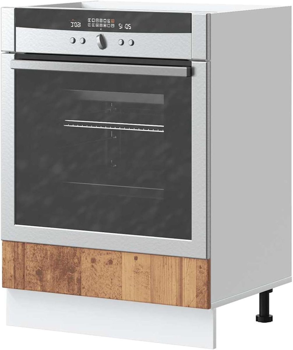 Ovenombouwkast Keuken in Houtlook - Functionele Apparaat Organisatie - Breedte: 60 cm
