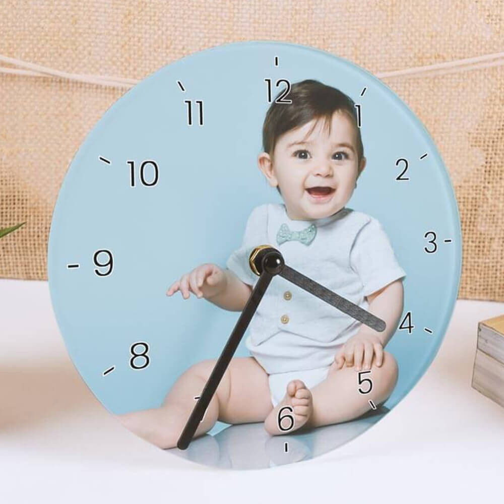 Ocadeau Horloge verre personnalisée