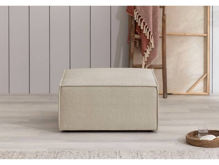 OTTO home Hocker SHERWOOD Samtvelours Polsterhocker, Hocker quadratisch, ideale Ergänzung zum Loveseat SHERWOOD