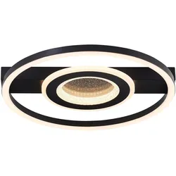 LED DECKENLEUCHTE Queens Schwarz 37/37/5 cm Deckenlampe