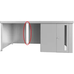 Biohort Lichtpaneel aus Acrylglas für Neo Seitendach Rück- oder Seitenwand Alle Neo Seitendächer ab Gr. 2 silber-metallic