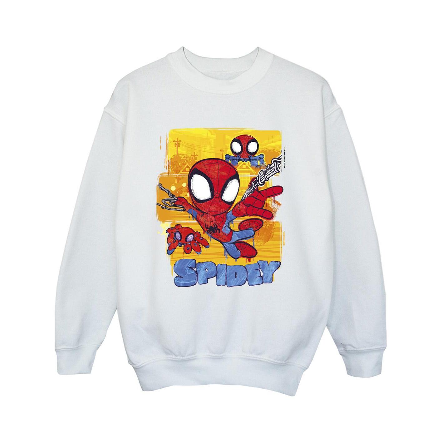 Marvel Jongens Spidey En Zijn Verbazingwekkende Vrienden Vliegend Sweatshirt (Wit)