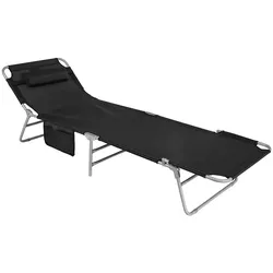 SoBuy Sonnenliege Schwarz 149x62x29cm Funktional