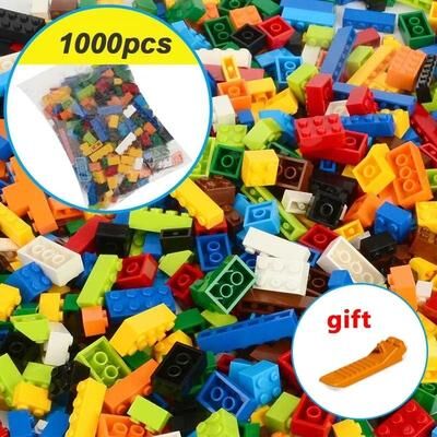 Uplifted Goods 1000 Piece Building Blocks City DIY Creative Bricks Set boys 1000pcs