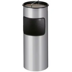Standascher 30 L aluminium mit schwarzen Einsatz und Sieb