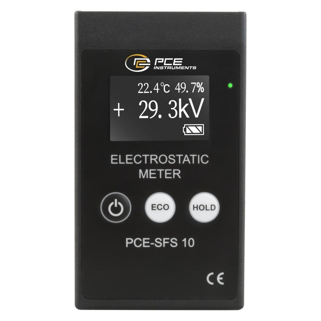 PCE Instruments Elektrostatik Messgerät Elektromagnetisches Feld, Feuchtigkeit (Elektrosmogmessgerät) (PCE-SFS 10)