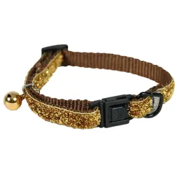 Martin Sellier Glitzer-Nylon-Katzenhalsband (Katze, Allgemein), Halsband + Leine