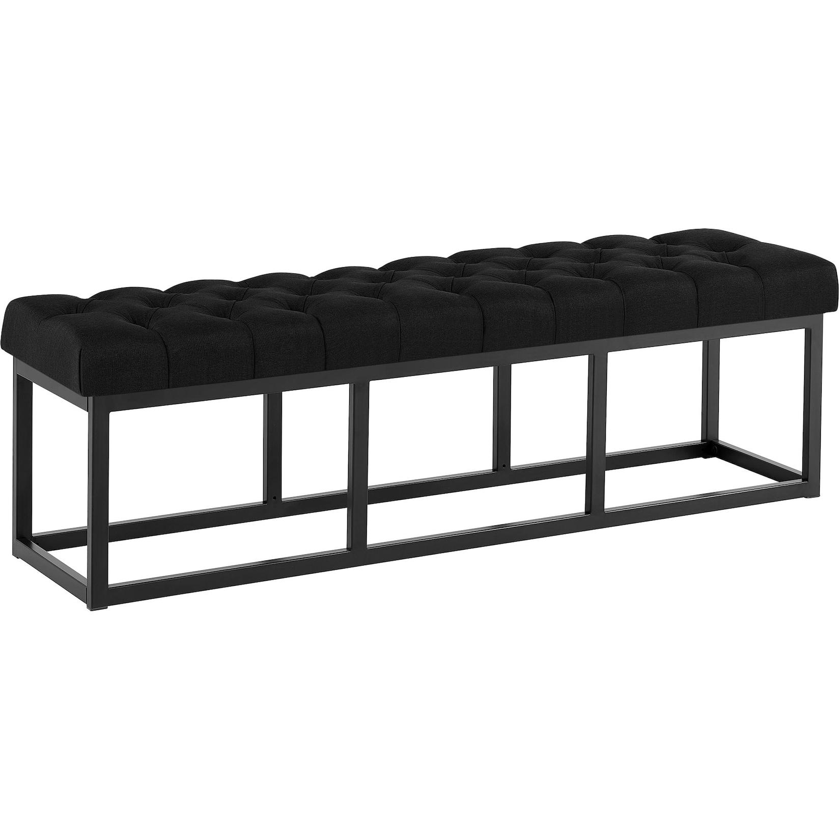 CLP Sitzbank Amun Stoff Schwarz 150 cm Farbe: schwarz, Größe: 150 cm