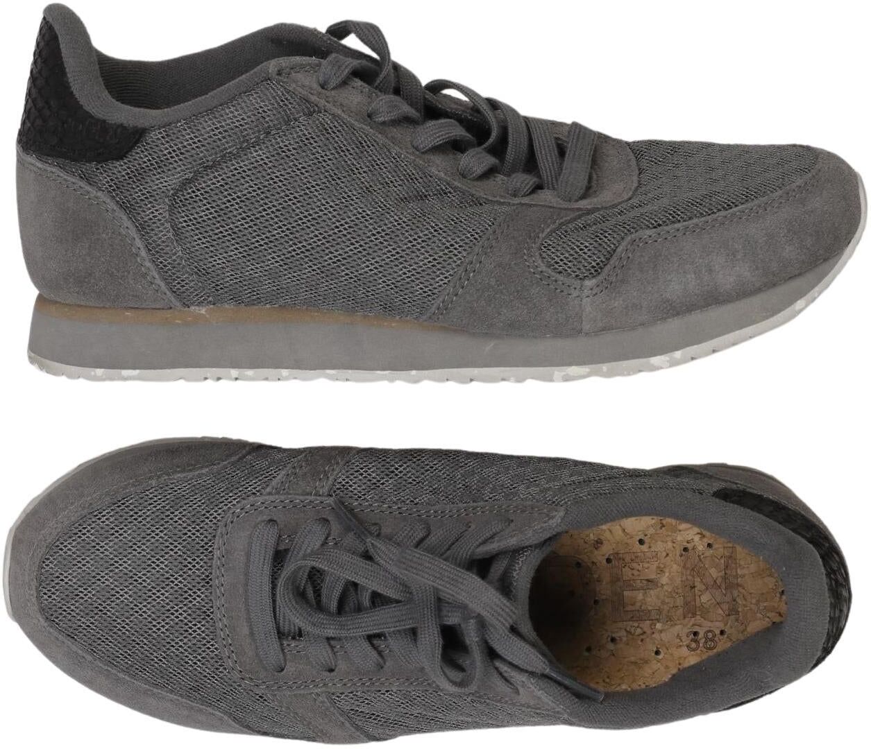 Woden Damen Sneaker, Grau, Gr. EU 38, kein / Etikett - Second Hand