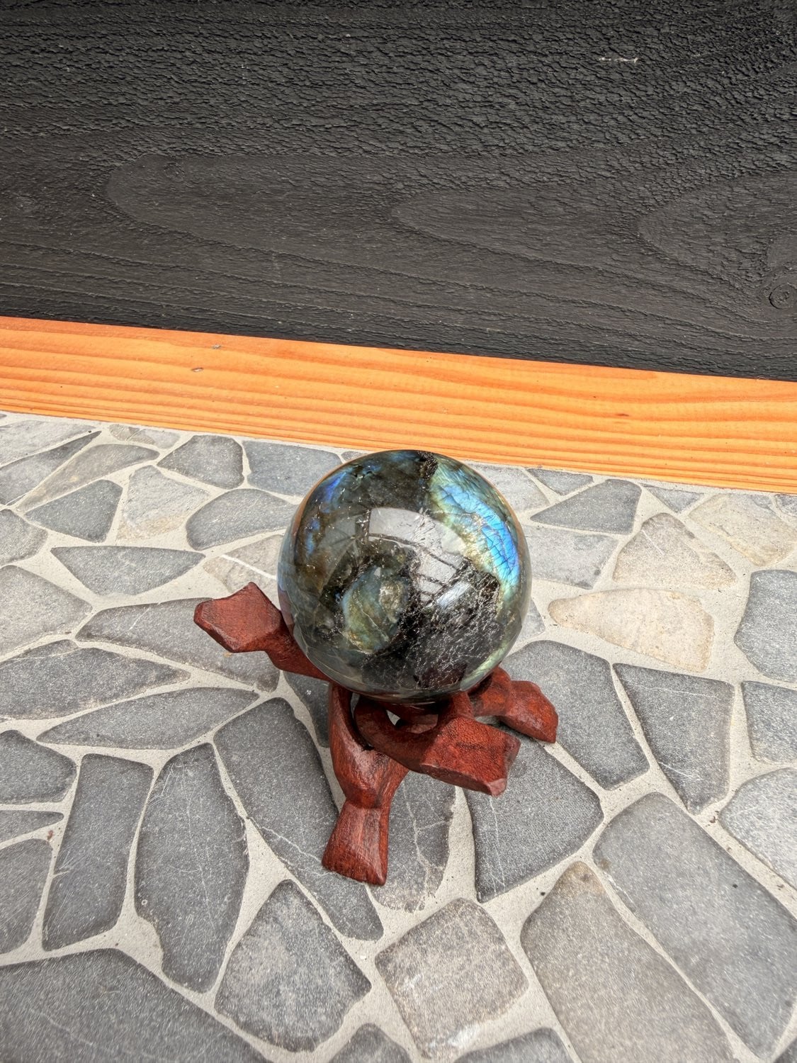 GemWood Labradoriet bol voor op tafel