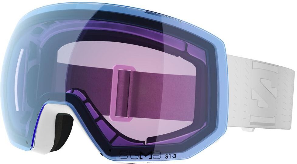 Salomon  - Radium Pro White Sigma Photo Sky Blue - Masque de Ski