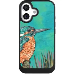 Nivocase Hülle für Apple iPhone 16 Handyhülle NIVOcore Case Schwarz Malerei Tiere Vogel (Apple iPhone 16), Smartphone Hülle, Schwarz