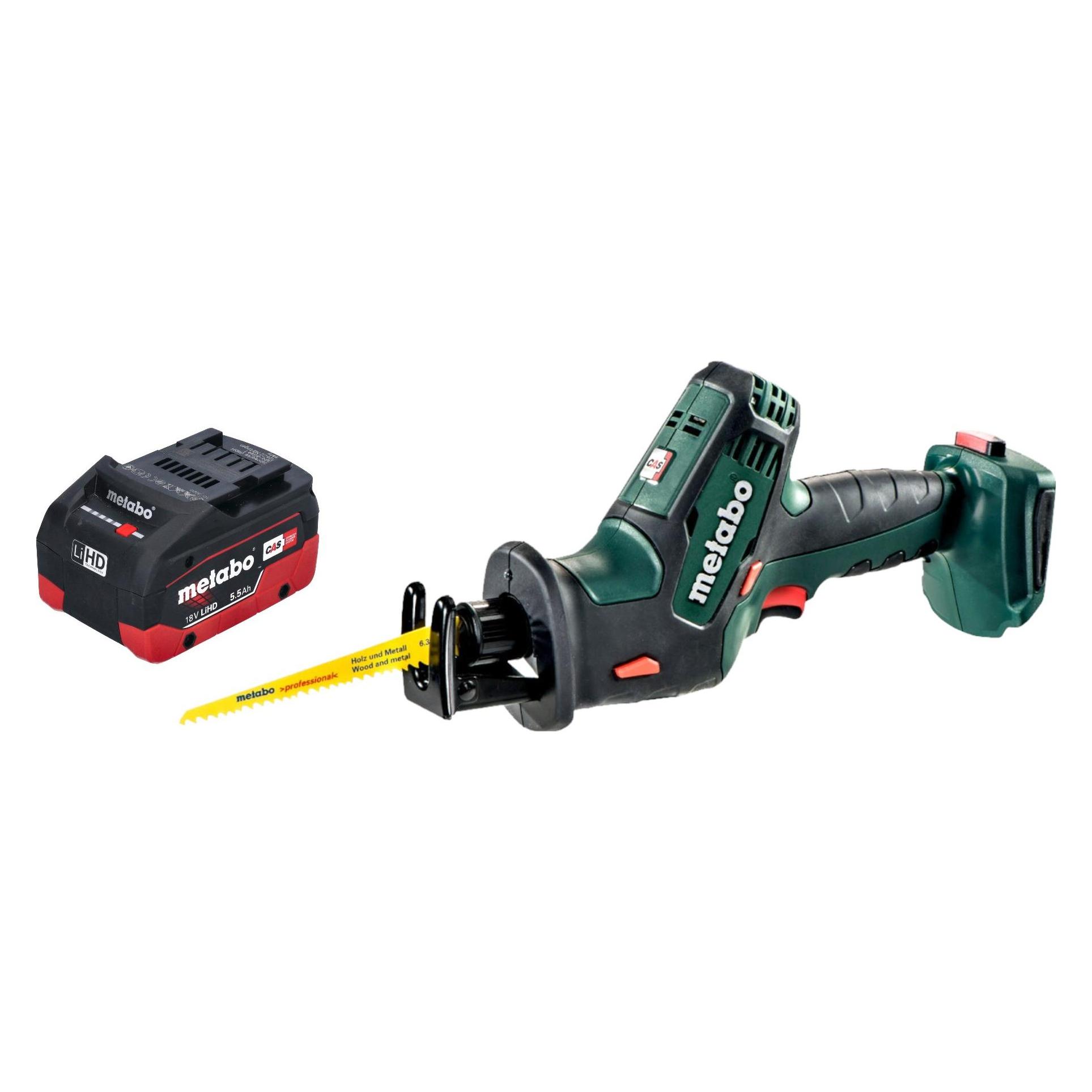 Metabo SSE 18 LTX Compact Akku Reciprosäge Säbelsäge 18 V 13 mm + 1x LiHD Akku 5,5 Ah - ohne (46383504)