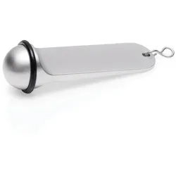 20x Schlüsselanhänger silber Hotel Zinkguss – mit Gummiring 11 cm