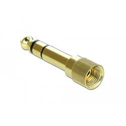 Delock 66390 66390 Klinke Audio Adapter [1x Klinkenstecker 6.35 mm - 1x Klinkenbuchse 3.5 mm] Gold