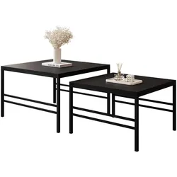 COUCHTISCH Schwarze matte Schwarze Rahmen