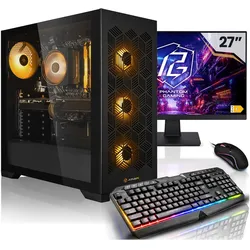 AURUMPC Newcomer PC Gamer R5 (1000 GB, 32 GB, AMD Ryzen 5 5600GT, AMD Ryzen 7 5700G), PC, Schwarz