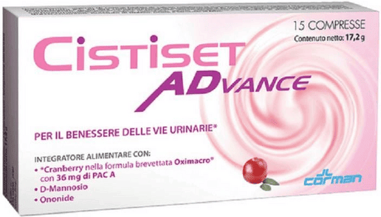 Cistiset Advance Integratore Vie Urinarie 15 Compresse