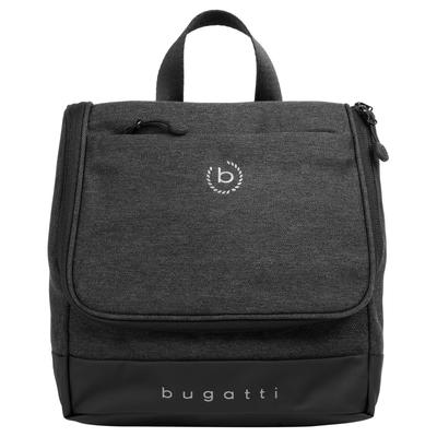 Kulturbeutel BUGATTI "BUGATTI Herren, Damen UNIVERSUM", Gr. B/H/T: 22cm x 21cm x 7cm onesize, schwarz, Kunstfaser, unifarben, Taschen Kulturbeutel