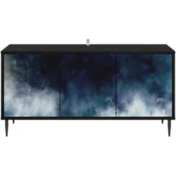 vidaXL, TV Möbel, Padonano (Blaue Marmorierung) (33 x 102 x 51 cm)