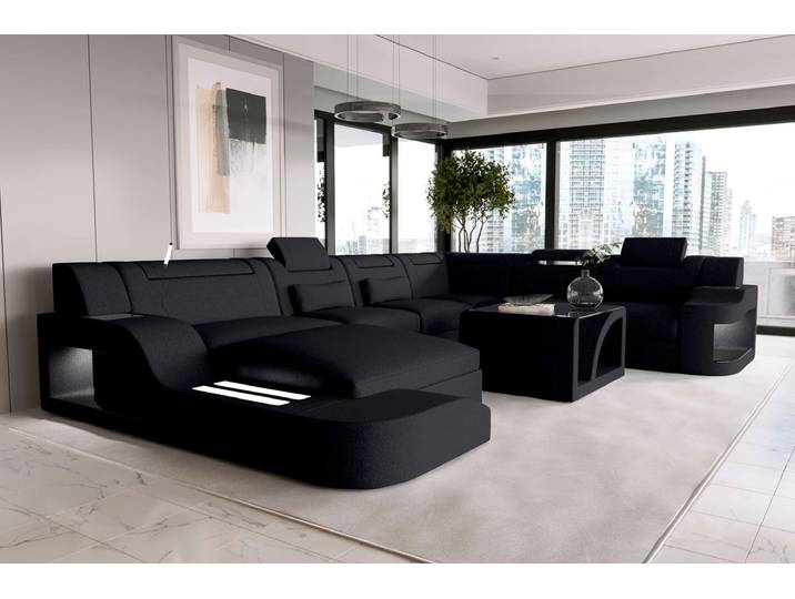 XXL Wohnlandschaft Palermo Stoffsofa