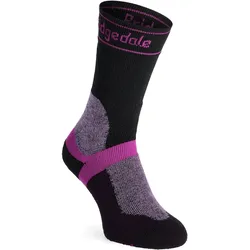 Damen, Sportsocken, Fahrradsocken Damen Bridgedale MTB Winter Weight T2 Merino Sport Boot - black/purple (41 - 43), Schwarz, Violett