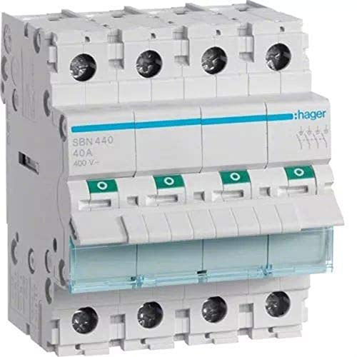 Hager SB modulaire lastafscheider 4-polig 40A type SBN440