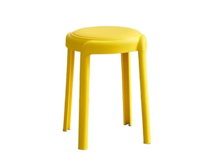 XXAD553TY Runder Kunststoffhocker, geeignet for Lernen und Arbeiten Kleiderschrank(Yellow)