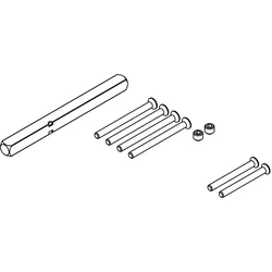 Griffwerk Türstärke Erweiterungsset 70-75mm Schraubtechnik Vollstift 8mm