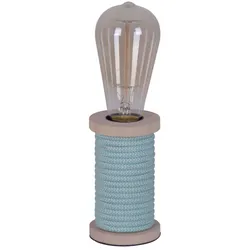 Tischlampe Tischleuchte Wohnzimmerlampe Retro Beistelllampe E27 türkis H 12 cm