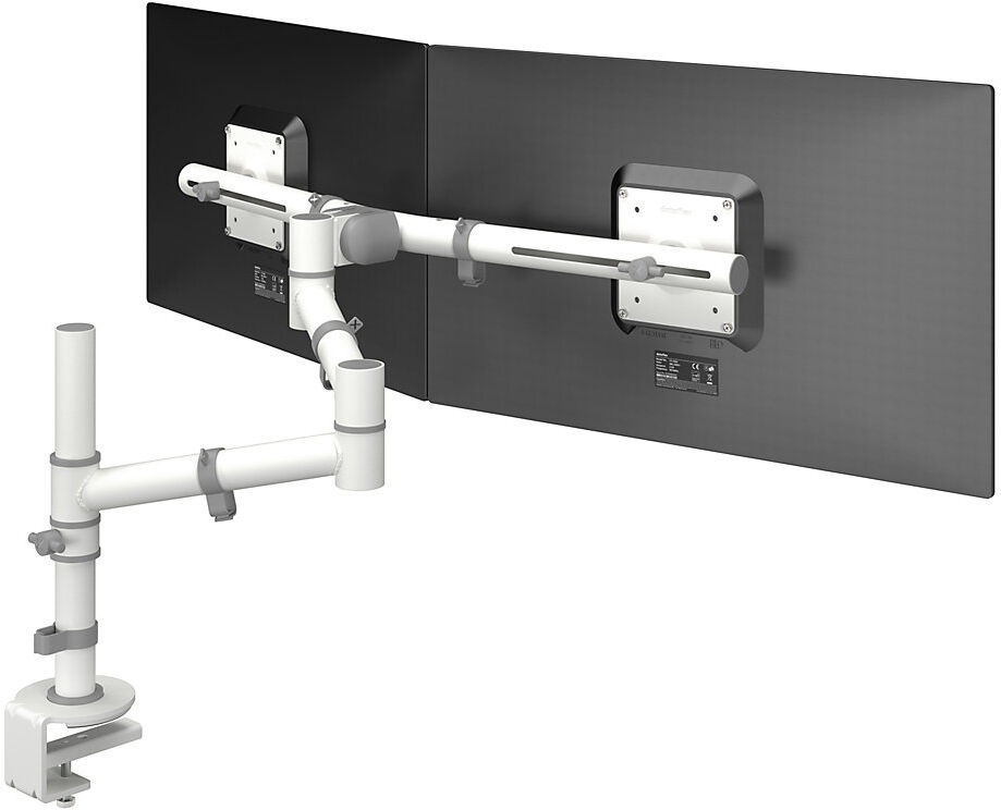 Monitorarm VIEWGO, Doppelarm für 2 Monitore, weiß Dataflex