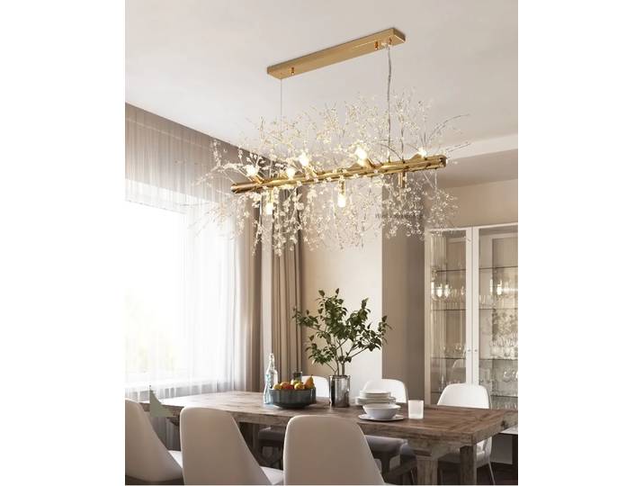 Lustre moderne en cristal G9, design pissenlit, pour hôtel, restaurant, boutique, éclairage suspendu de luxe, boule de feu, luciole, lumière LED pour salon