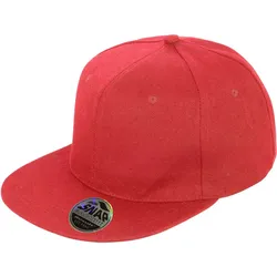 Result Unisex 6-Panel Flat Peak Kappe Flache Cap RC083X red one size
