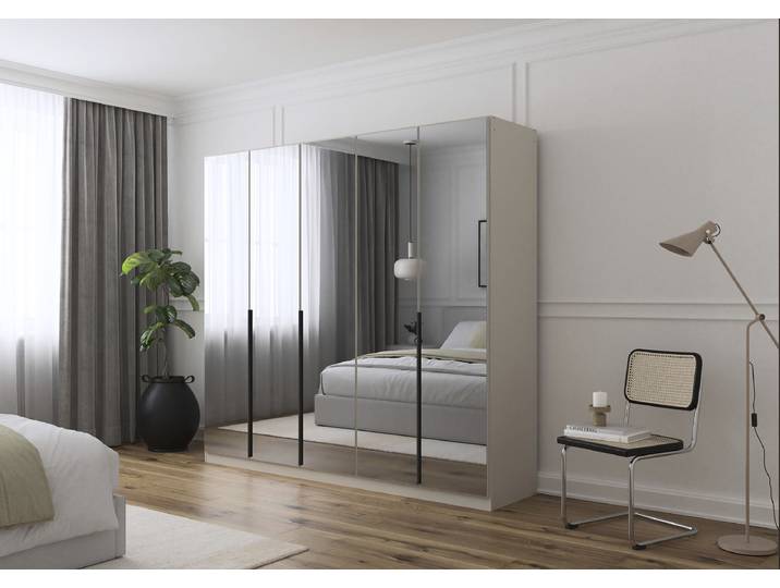 Drehtürenschrank Skyla Typ A 226 x 210cm Beige/Kaschmir Classic
