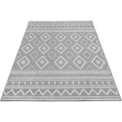 KADIMA DESIGN Teppich Kurzflor Rauten Wohnzimmer schmutzabweisend Grau Rechteckig 300x400 | 100% Polypropylen, Rücken aus Polypropylen | pflegeleicht