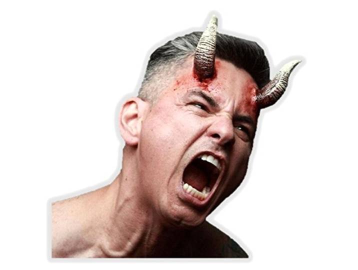 Ghoulish Productions - Demonische Hoorns, Applicatielijn, Handgeschilderd, Duurzaam Latex Accessoire, Halloween, Carnavalsoptocht, Verkleedf