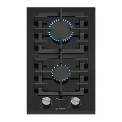PRB3A6I40 Domino Gaskochfeld 30cm Glaskeramik schwarz FlameSelect abnehmbare Metallknebel