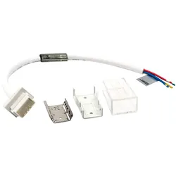 Rutec Projekt Zubehör für Outdoor LED Strips VARDAflex - Einspeiser FC01 (einseitig), IP67, RGB / RGB Double, 30cm PVC-Kabel RUP-PHF796