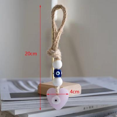 Inspired Finds Colorful Turkish Evil Eye Glass Wall Hanging With Multicolor Beads For Home Protection pastel Teardrop
