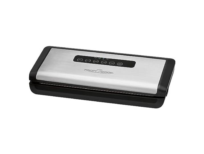 Profi Cook PC-VK 1146 volautomatische roestvrijstalen vacuümapparaat incl. elektronische sensor touch-bedieningspaneel, zwart/roestvrij staal, 2