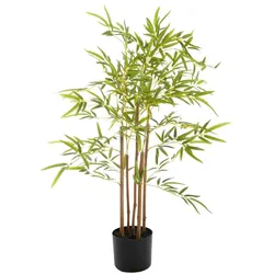 Kunstpflanze Bambus 90 cm Kunststoff Grün S (Small)